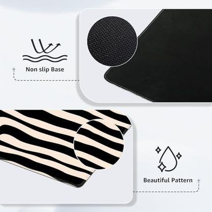 iCasso Gaming Mouse Pad (35.4x15.7 in), Keyboard Mouse Mat for Work, Curve | Large Stable Rubber Base Mousepad with Stitched Edges, Game, Office, Home - color: Curve