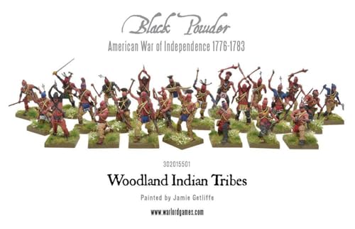Warlord Games Woodland Indians Tribe - 28mm Scale Plastic Miniatures for Black Powder Highly Detailed American War of Independence Miniatures