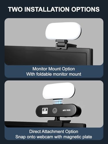 Video Conference Lighting & Computer Light – USB LED Panel for Laptop & Desktop, Plug-and-Play Webcam Light for Zoom, Teams, Streaming & Remote Work, 3 Color Modes & 10 Brightness Levels