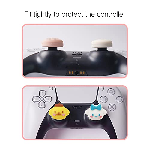 PERFECTSIGHT Cute Thumb Grip Caps for Switch 2 2025, PS5, PS4, Xbox Series X/S, Xbox One, Switch PRO Controller, 4PCS Kawaii Soft Skin Rubber 3D Analog Thumbsticks Grips Joystick Cover, Big Ear - color: Big Ear
