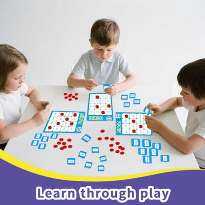 Sight Word Bingo Game, Learn to Read Vocabulary, Level 1 & Level 2 Bingo Board Game for Kindergarten, Preschool Learning Activities, Family Matching Games, Perfect for Classroom & Homeschool - style: Sight Words