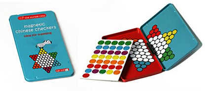 The Purple Cow- Magnetic, Lightweight, Travel Size Chinese Checkers Board Game for Kids and Adults. Classic Game with a Modern Twist. - color: Chinese Checkers