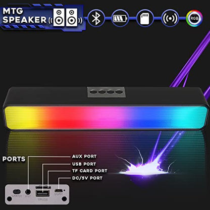 TechMagnet Zeus Pro 8 Gaming Desktop PC, Intel i5, GT 1030, 8GB ARGB RAM, 512GB SSD, 22 Inch Monitor, RGB Keyboard Mouse, Soundbar, Headphone, USB WiFi BT, Webcam, Win 11 (Renewed) - color: 22 Inch, size: 512GB SSD