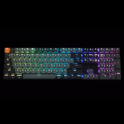 Keychron K5 QMK Custom Mechanical Keyboard, Ultra-Slim Full Size 104 Keys Wireless Gaming Keyboard, Low-Profile Banana Switch with RGB Backlits for Mac Windows, Version 2