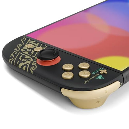 eXtremeRate DIY Replacement Shell Buttons for Nintendo Switch 2, Full Set Back Plate Controller Housing with Buttons for Switch 2 Handheld Console & Joycon 2 - Deluxe Version - Totem of Kingdom Black - color: Glow in Dark - Totem of Kingdom Black