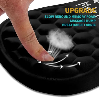Hokafenle Ergonomic Mouse Pad Wrist Support, Wrist Rest Mousepad for Carpal Tunnel Pain Relief with Integrated Memory Foam Slope Massage Bulge (11.8x7.9 inch,Inspirational Quote - color: KM21-Inspirational Quote