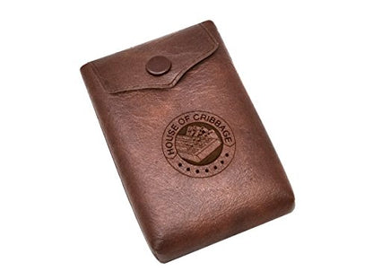House of Cribbage - 2 Track - Wooden Travel/Pocket Size Cribbage Board - 4 Inch - Inlaid in Bloodwood/Maple Wood with Storage Space for Cribbage Pegs - 60 Points - Non Continuous