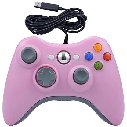 ONE250 USB Wired Game Pad Controller, Compatible with Xbox 360, Xbox 360 Slim, Windows PC - Replacement USB Wired Gamepad (Pink) - color: Pink