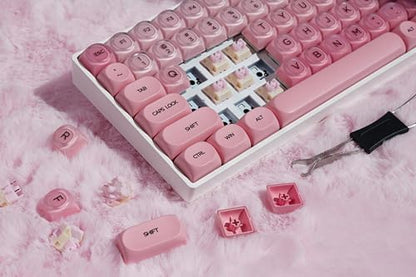 ZORNHER ZH100 Foundation Mechanical Kevboard,Pink Creamy Kevboard with Number Pad,Girly Keyboard,Full Size Gaming Keyboard Cute,Jelly MOA Profile,Creamy Sounding Linear Switches - color: Pink Foundation, size: Creamy Switch