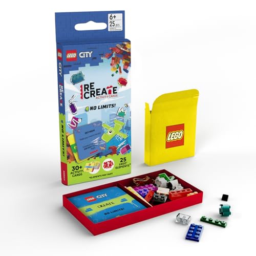 LEGO City Recreate Activity Cards – No Limits! | Action Building Game with 30+ Activity Cards & 25 LEGO Elements | Ages 6+ - style: LEGO CITY No Limits!