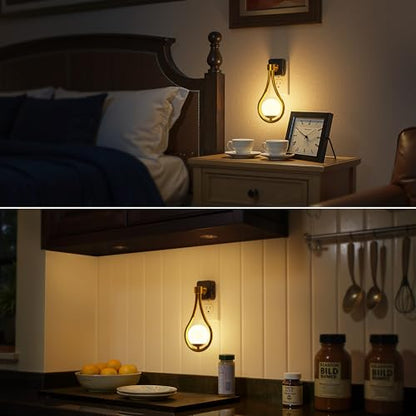 Briignite LED Night Light, Night Lights Plug into Wall, 0-100LM Dimmable Nightlight, 330° Rotating with Dusk to Dawn Sensor, Adjustable Brightness for Kids, Bathroom, Bedroom, Hallway, 2pack - color: Cream