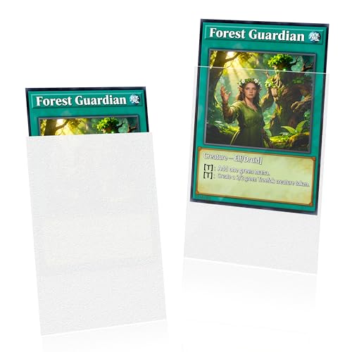 White MTG Card Sleeves 200 Pack Matte Trading Card Sleeves Sturdy Card Protector for Perfect Shuffling - Compatible with MTG, TCG and Sport，Game Cards - color: White, size: 200Pack Card Sleeves