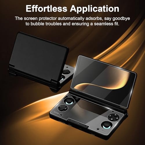 Screen Protector Compatible with AYN THOR Handheld Console- Tempered Glass for Dual Screens, Scratch-Resistant & High-Definition (Upper screen + lower screen)