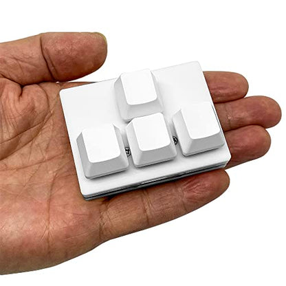 USB Mini 4-Key Keypad Mechanical Gaming Keyboard RGB Macro Pad | One-Handed, Programming Keys, RGB Backlight, Hot Swappable Red Switch, USB-C, Keypad for Windows Mac OSU HID Standard