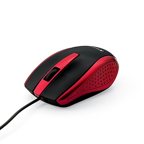 Verbatim Wired USB Computer Mouse - Corded USB Mouse for Laptops and PCs - Right or Left Hand Use, Red 99742 - color: RED