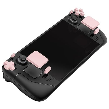 eXtremeRate Cherry Blossoms Pink Replacement Full Set Buttons for Steam Deck, DIY Custom ABXY D-pad Trackpad Bumpers Triggers Buttons for Steam Deck LCD Handheld Console - Console NOT Included - color: Cherry Blossoms Pink