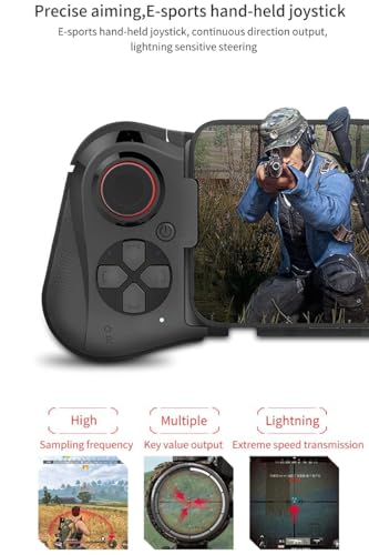 Megadream Mobile Gaming Controller for iPhone iOS Android PC Wireless Gamepad Joystick for iPhone 17/iPhone 16/15/14/12, iPad, MacBook, Galaxy S22/S21/S20, TCL, Tablet, PC - 18+ Hour Battery Life - COD - color: Black