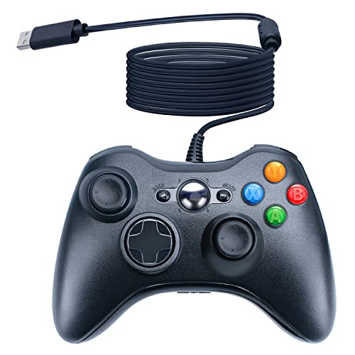 OSTENT Wired USB Controller Gamepad Joystick for Microsoft Xbox 360 Console Windows PC Laptop Computer Video Game Color Black - color: Black