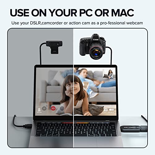 Mwin Cam Link 4K, External Camera Capture Card, 4K30/1080p120 for Streaming and Record via DSLR, Camcorder, Actioncam, Low-Latency for Video Conferencing, Live Streaming, Gaming, on OBS, Zoom, Windows