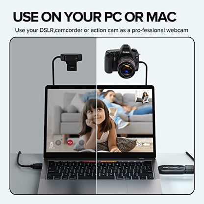 Mwin Cam Link 4K, External Camera Capture Card, 4K30/1080p120 for Streaming and Record via DSLR, Camcorder, Actioncam, Low-Latency for Video Conferencing, Live Streaming, Gaming, on OBS, Zoom, Windows