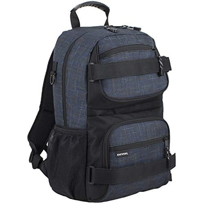 Eastsport Travel Skateboard Backpack Double Strap Laptop Bag Multi-Sport Design for Men and Women, Navy Gradient Ripstop - color: Navy/Gradient Ripstop Print