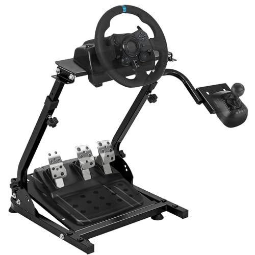 BLENNACY Racing Wheel Stand Foldable,Height Adjustable,Compatible with Logitech G920 G29 G27 G25 (Steering Wheel & Pedals Not Included)