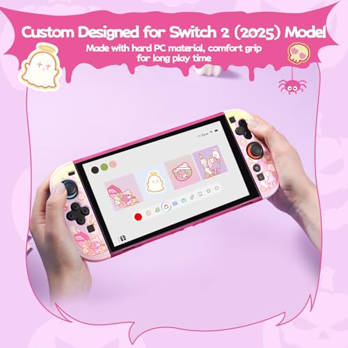 GeekShare Slim Protective Case Compatible with Switch 2 (2025), Anti-Scratche and Shock-Absorption Dockable Hard Shell for Switch 2 Game Console - Patch Moe Doll - color: Patch Moe Doll