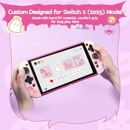 GeekShare Slim Protective Case Compatible with Switch 2 (2025), Anti-Scratche and Shock-Absorption Dockable Hard Shell for Switch 2 Game Console - Patch Moe Doll - color: Patch Moe Doll