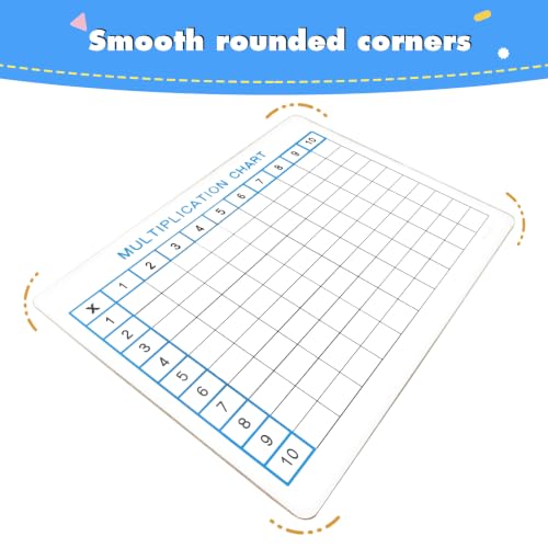 6 Pack Double-Sided Multiplication Whiteboard 9"x12" Math Dry Erase Board | Reusable and Wipes Clean, for Classroom Students - size: 6 Pack
