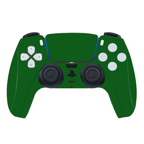 Solid Color Skin Wrap Compatible with PS5 Slim Disc Edition (Green) | Console Cover Protective Sticker, Game Controller Vinyl Wrap - color: Green