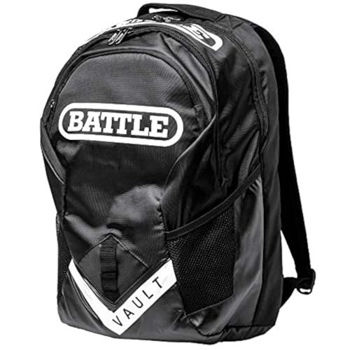 Battle Vault Backpack - Lightweight & Durable Bag With Large Front Pocket, Adjustable Shoulder Straps, Soft-Lined Top Sleeves - color: Black/High Gloss White