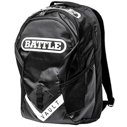 Battle Vault Backpack - Lightweight & Durable Bag With Large Front Pocket, Adjustable Shoulder Straps, Soft-Lined Top Sleeves - color: Black/High Gloss White