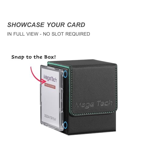 Mage Tech Adventurer [Champion] 60-Card Solution - Avatar Holder + Pocket Dice Box with Life Tracker - Rugged, Expandable - MTG Standard/LOR/PTCG - Black/Green - color: 2. Veil (Black/Green), style: 3. Champion[60-card solution]