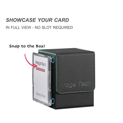 Mage Tech Adventurer [Champion] 60-Card Solution - Avatar Holder + Pocket Dice Box with Life Tracker - Rugged, Expandable - MTG Standard/LOR/PTCG - Black/Green - color: 2. Veil (Black/Green), style: 3. Champion[60-card solution]