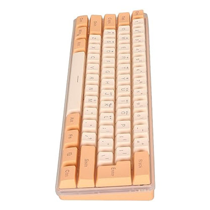 Naroote Mini Keyboard, Gaming Keyboard 60 Percent 61 Keys Keyboard Wired Gaming Keyboard RGB Small Gaming Keyboard Imitated Mechanical Compact for Typist (Orange Yellow)