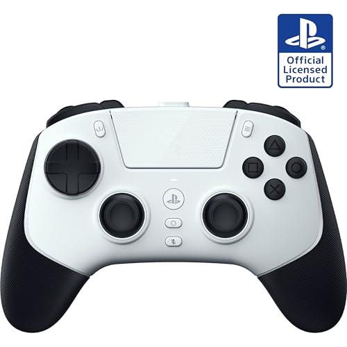 Razer Raiju V3 Pro Wireless Esports Controller, PlayStation 5 & PC, White | Lag-free Esports Grade Performance, Officially Licensed for PlayStation, 6 Remappable Buttons, TMR Thumbsticks, Fast Triggers - color: White