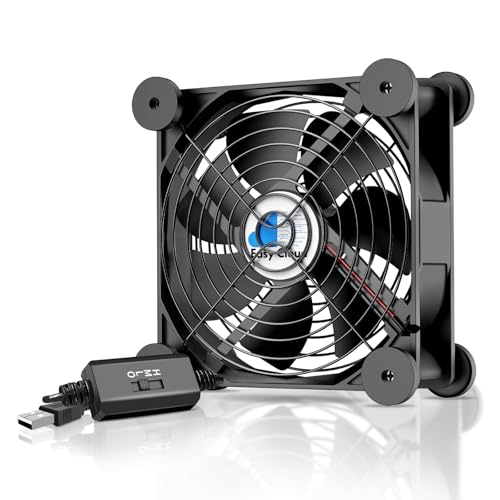 USB Computer Fan, 120mm USB Fan with 3 Speeds Controller Small PC USB Fans for Cooling Cabinet Case Receiver Server DVR Greenhouse TV Router Xbox PlayStation - style: 1 Pcs
