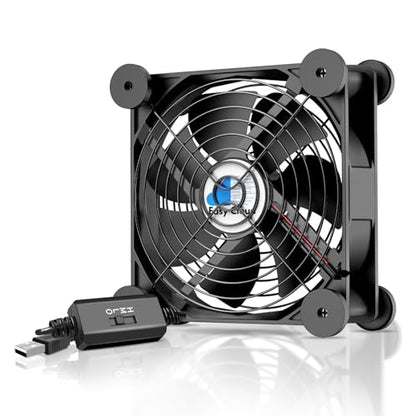 USB Computer Fan, 120mm USB Fan with 3 Speeds Controller Small PC USB Fans for Cooling Cabinet Case Receiver Server DVR Greenhouse TV Router Xbox PlayStation - style: 1 Pcs