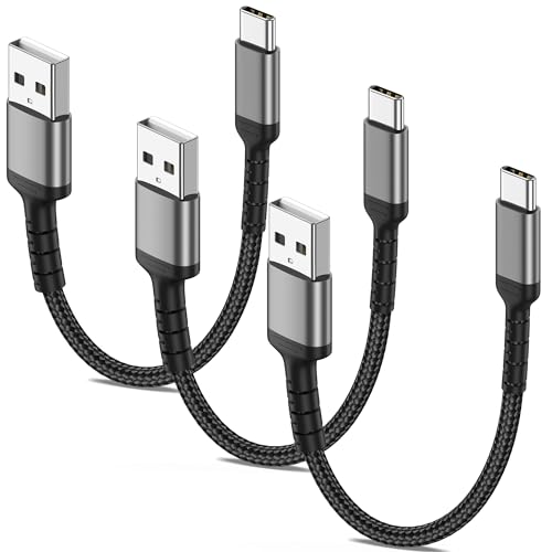 6 inch USB-C Charging Cable Short, 3 Pack Braided USB A to USB C Cord Fast Charging Type C Cable for Charging Station, Compatible with Samsung Galaxy S22 Ultra Note 20 A21 LG V30 V40 Pixel 6 - size: 6 Inches
