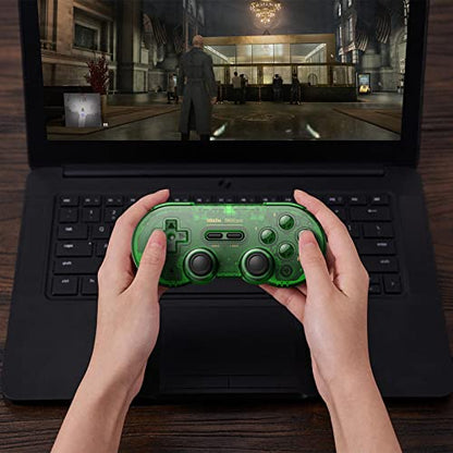 8Bitdo SN30 Pro Bluetooth Controller, Hall Effect Joystick (Jade Green) | Rumble Vibration, Turbo Function, USB-C Cable, Wireless Gamepad for Switch/Switch 2, Windows, Apple, Steam Deck, Raspberry Pi - color: Jade Green