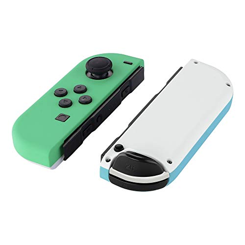 eXtremeRate DIY Replacement Shell Buttons for Nintendo Switch & Switch OLED, Mint Green & Heaven Blue Custom Housing Case with Full Set Button for Joycon Controller [Only the Shell, NOT the Joycon] - color: Mint Green & Heaven Blue