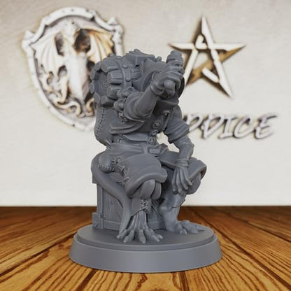 TTRPG Unpainted Miniatures for Tabletop RPG Game - Fantasy Minis Figurine for Dungeon Masters & Role Playing, 28mm Scale RPG Accessory Figure for Miniature Game - Skaven Alchemist (AS214)