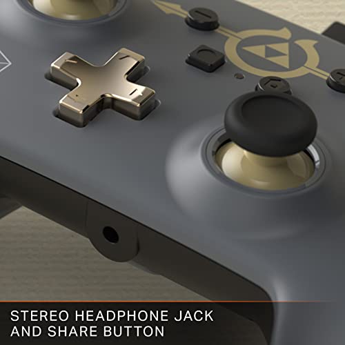 PowerA Enhanced Nintendo Switch and Switch 2 Wired Controller - Hylian Shield, Officially licensed - color: Hylian Shield