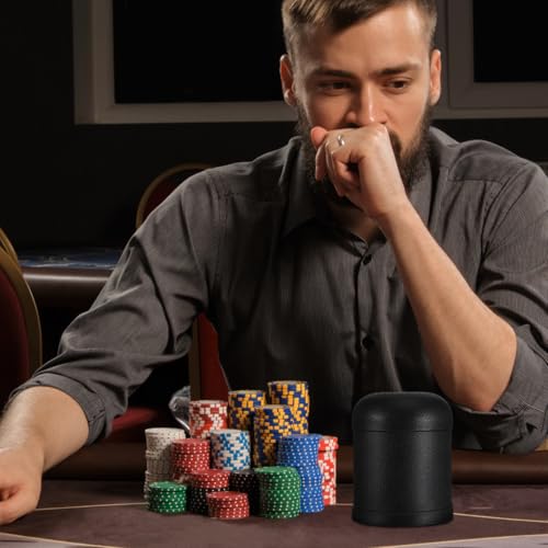 Toyvian 10Pcs Plastic Dice Cups Set 2.95X3.93In Durable Cylindrical Game Accessories for Party Ktv Funny Dice Rolling Cup Box