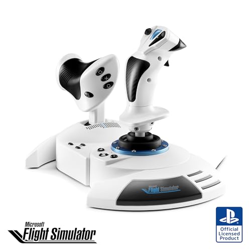 Thrustmaster T.Flight Hotas 5 Microsoft Flight Simulator Edition - PS5 & PC | Officially licensed, 16-bit precision, 5 axes, 14 buttons, rapid-fire trigger, hat switch, detachable throttle, dual rudder - style: Microsoft Flight Sim Edition Hotas 5 - PS5 |