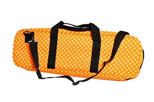 The House of Staunton Deluxe Chess Bag - by US Chess Federation - color: Orange / Yellow Polka Dot