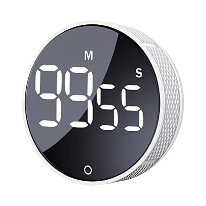 AVINIA Digital Kitchen Timers, Visual timers Large LED Display Magnetic Countdown Countup Timer for Classroom Cooking Fitness Baking Studying Teaching, Easy for Kids and Seniors White - color: White