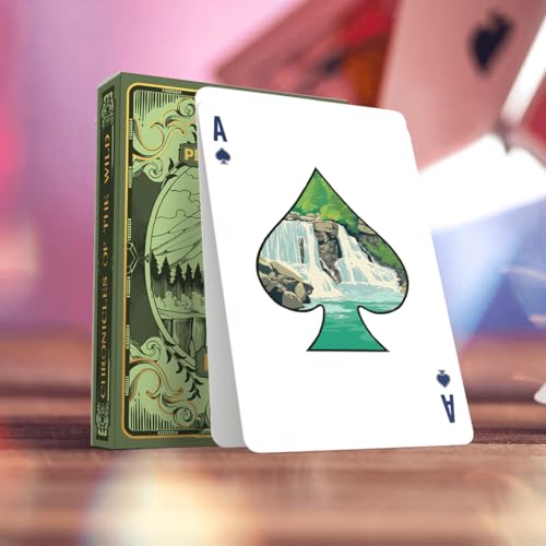 99FOX Nature Reserve National Park Playing Cards, Premium Black Core Paper Poker Deck with Linen Texture, Scenic Landscape Wildlife Art, Gift for Card Game Lovers, Collectors