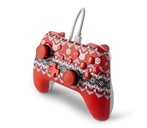PowerA Wired Controller for Nintendo Switch - Pokémon Holiday Sweater, Gamepad, Game controller, Wired controller, Officially licensed - color: Pokémon Holiday Sweater