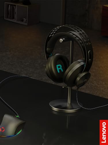 Lenovo Legion H300 Stereo Gaming Headset, Noise-Cancelling Mic, Memory Foam & PU Leather Earcups, Stainless Steel Headband, PC, PS4, Xbox One, Nintendo Switch, Mac, GXD0T69863, Black - style: H300